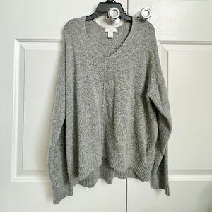H&M Grey V-Neck Sweater